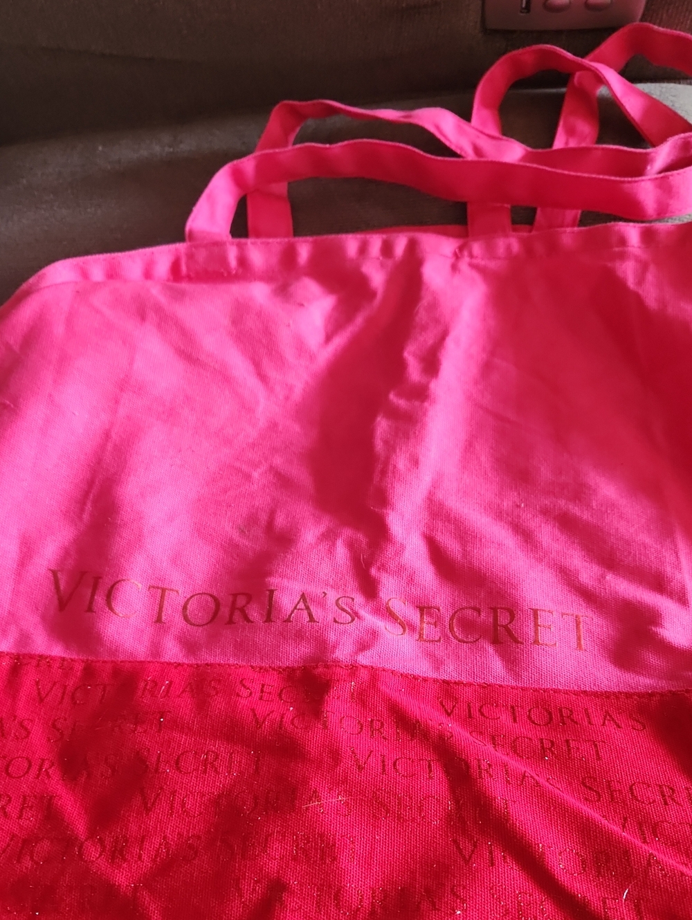 Victoria's Secret Hot Pink Canvas Tote
